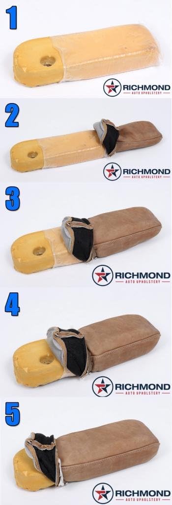 Richmond Auto Upholstery Compatible with 2003 Ford F-350 King Ranch Passenger Side Leather Armrest Cover, King Ranch