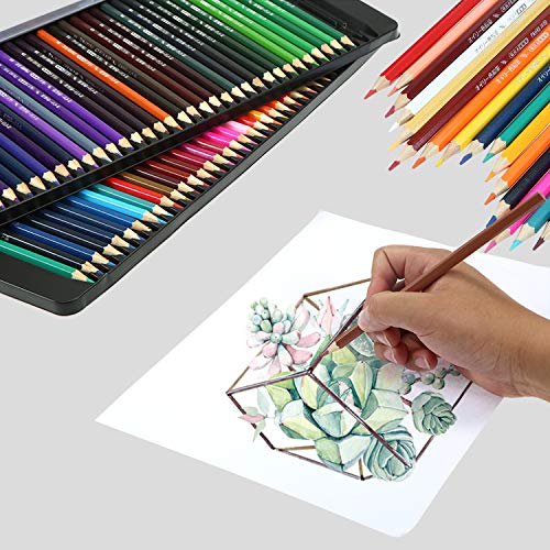 Loijon Conjunto Profissional com 72 Lápis de Cor