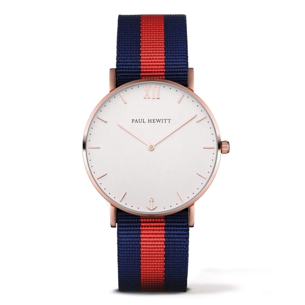 Paul Hewitt Reloj Unisex Analogico Cuarzo con Correa de Nylon PH-SA-R-ST-W-NR-20