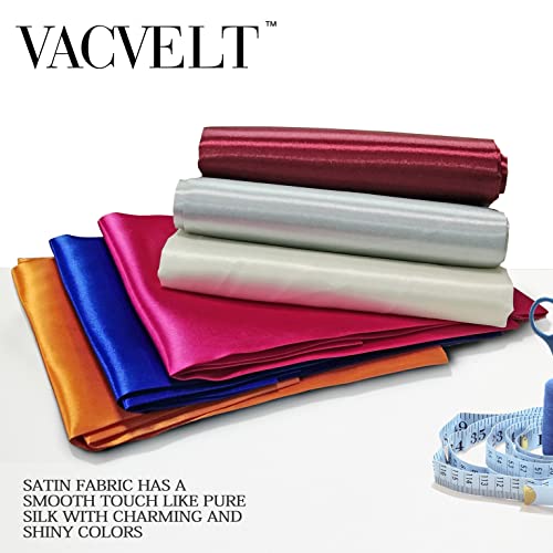 vacvelt charmeuse satin fabric by the yard 60 inch wide black satin fabric shiny amp soft cloth fabric silky satin fabric for bridal dress wedding decorations crafts sewing draping 1 yard