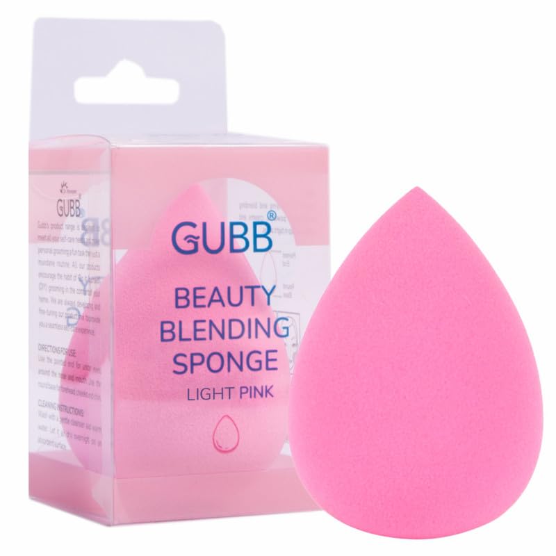 Image of GUBB Professional Mini Makeup Sponge Beauty Blender | Cosmetic Blending Tool for Liquid, Cream & Powder Beauty Products| Egg shape Face Sponge Puff Pack of 3 (Light Pink)