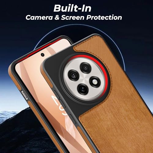 Image of A rtistque Premium Pu Leather Back Cover Case for OnePlus 13R | Inner Fabric |Smooth Hand Feel | Drop Protection | Raised Camera Edge | Stylish Design | OnePlus 13R Back Cover - Brown