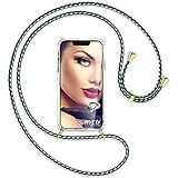 mtb more energy® Handykette kompatibel mit Sony Xperia L2, L2 Dual SIM (5.5'') - Maritim/Gold - Smartphone Hülle zum Umhängen - Anti Shock Full TPU Hülle