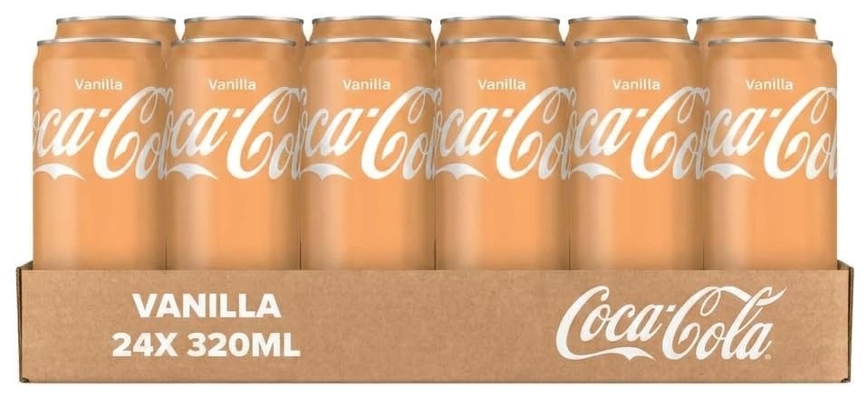 Coca-Cola Vanilla Flavoured Carbonated Beverage Soft Drink, Each 320ml X Pack of 24 Cans Bulk Pack (From Vietnam) Get Flavourito Kunafa Chocolate 20g Absolutely Free From DECADENT FOODS-image-32