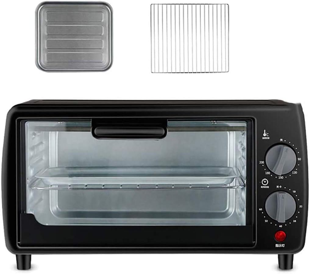 Forno elettrico,Forno a convezione Mini forno 9L, temperatura regolabile da 0 a 230 ℃ e timer da 60 minuti, forno elettrico per cottura domestica a 3 strati, forno tostapane a convezione intera