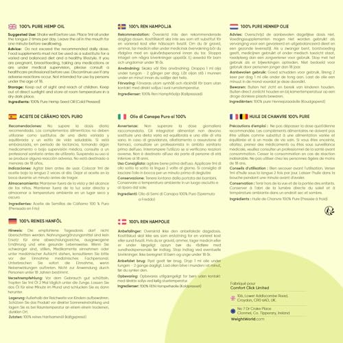 Huile de Graines de Chanvre 60ml 60000mg - Graines de Chanvre, Source d'Acides Gras Essentiels Oméga 3 6 9, Gouttes Omega 3 Vegan Hemp Seed Oil Pressée à Froid et Multi Usage – Image 6