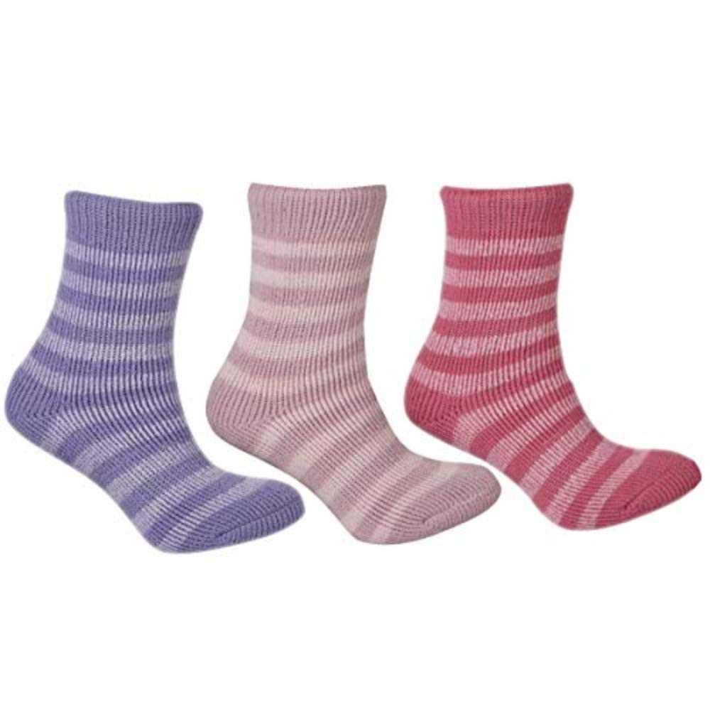 Kids Thermal Socks - Girls, Boys, Thick Knit, Winter Socks, Warm, Comfortable, High Performance, Mixed Pack, 2.45 Tog