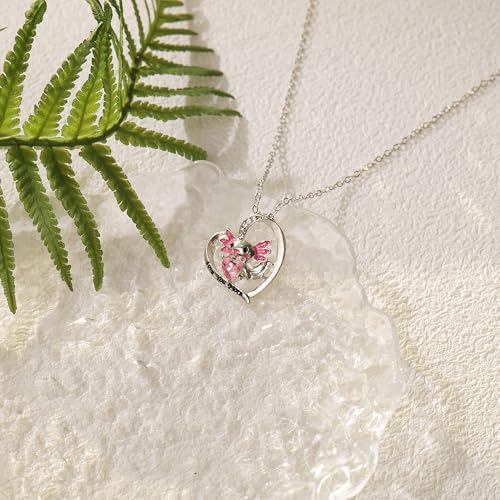 Image of Axolotl Gifts for Axolotl Lovers Birthday Gift Axolotl Necklace Bracelet Kawaii Jewelry for Who Loved Axolotl Easter Basket Stuffers