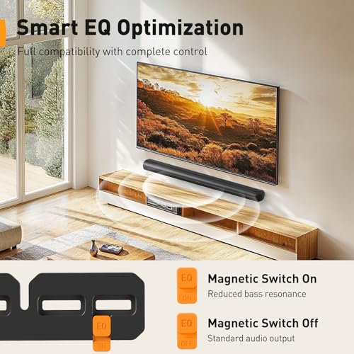 Image of Perlegear Soundbar Wall Mount Compatible with Sonos Arc and Sonos Arc Ultra | Sound Bar Mount on Wall Under TV, Hidden Design, Optional Smart EQ Optimization Switch, Sturdy Steel Structure