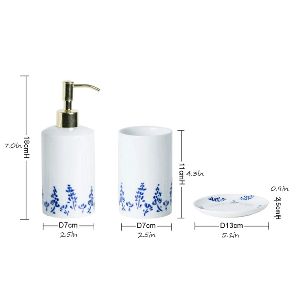 Dispenser di Sapone da banco, Pompa per lozione Decorativa per Dispenser di Sapone Liquido Ricaricabile, Doccia in Ceramica, portasapone, Dispenser di Sapone per stoviglie