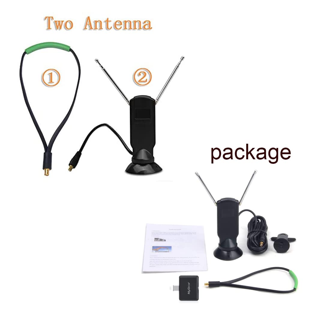 MyGica Typ-C USB TV Tuner Karte, ATSC Digital TV überall ansehen, Freeview HD TV Receiver, Recast Wireless HDTV Stick Tuner Adapter, USB TV Antenne für Android Handy Tablet PC Pad, kein Internet