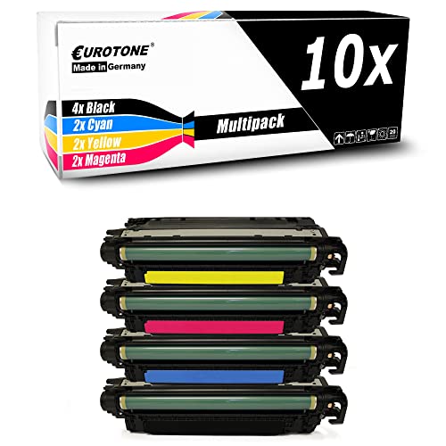 Toner CE400A-03A 507A Eurotone Lot de 10 remplace HP Laserjet M551 M570 M575