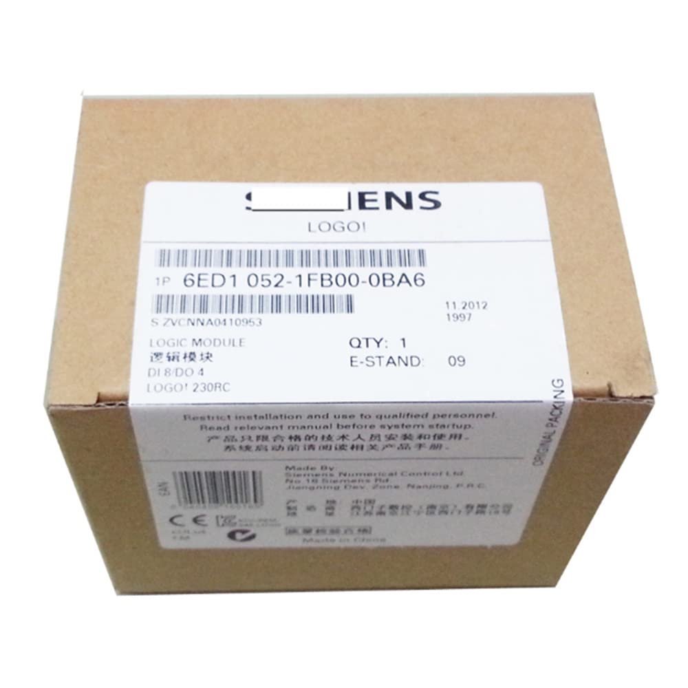 6ED1 052-1FB00-0BA6 Logo 230 RC Logic Module DI 8/DO 4 6ED10521FB000BA6 Controller in Stock New in Box 1 Year Warranty