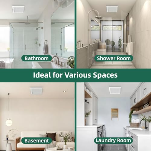 Image of Akicon Bathroom Exhaust Fan, 70 CFM Quiet Bathroom Vent Fan