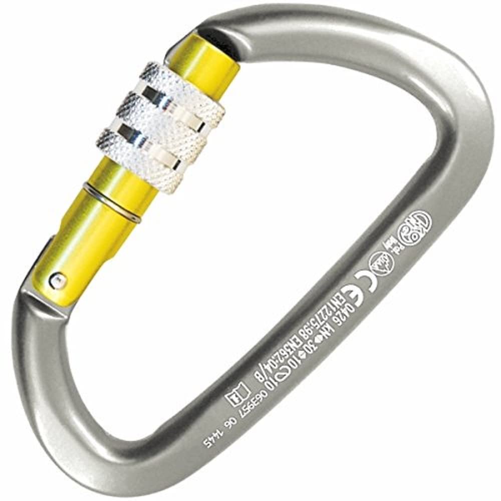 Guide Screw Sleeve Aluminum Alloy Carabiner Clip, Heavy Duty D-Shape Locking Carabiner for Climbing, Hiking, Camping, and Outdoor Gear, 30kN Strength,