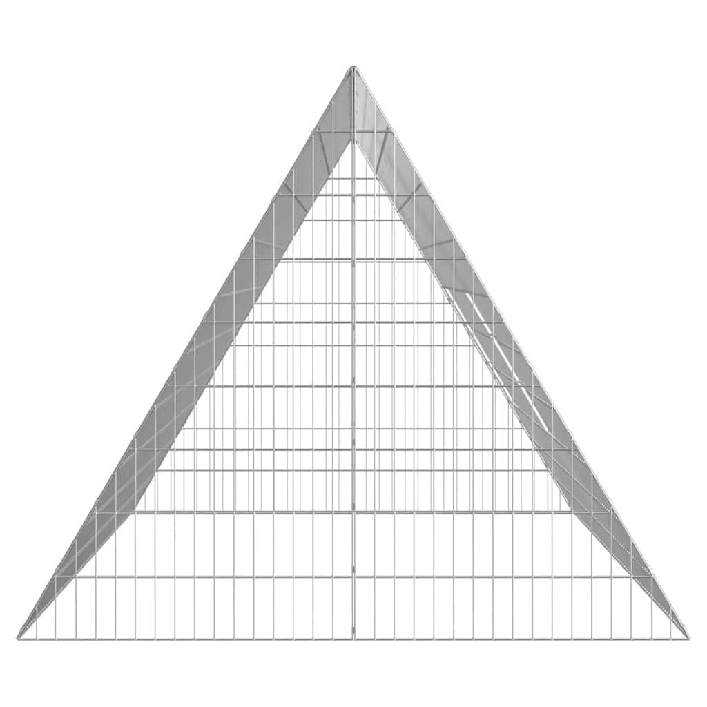 Jaula para pollos plateada, 215 x 100 x 85 cm, de acero galvanizado, resistente recinto para pollos y aves de corral en el jardín, estable para pequeños animales para exteriores y terrazas