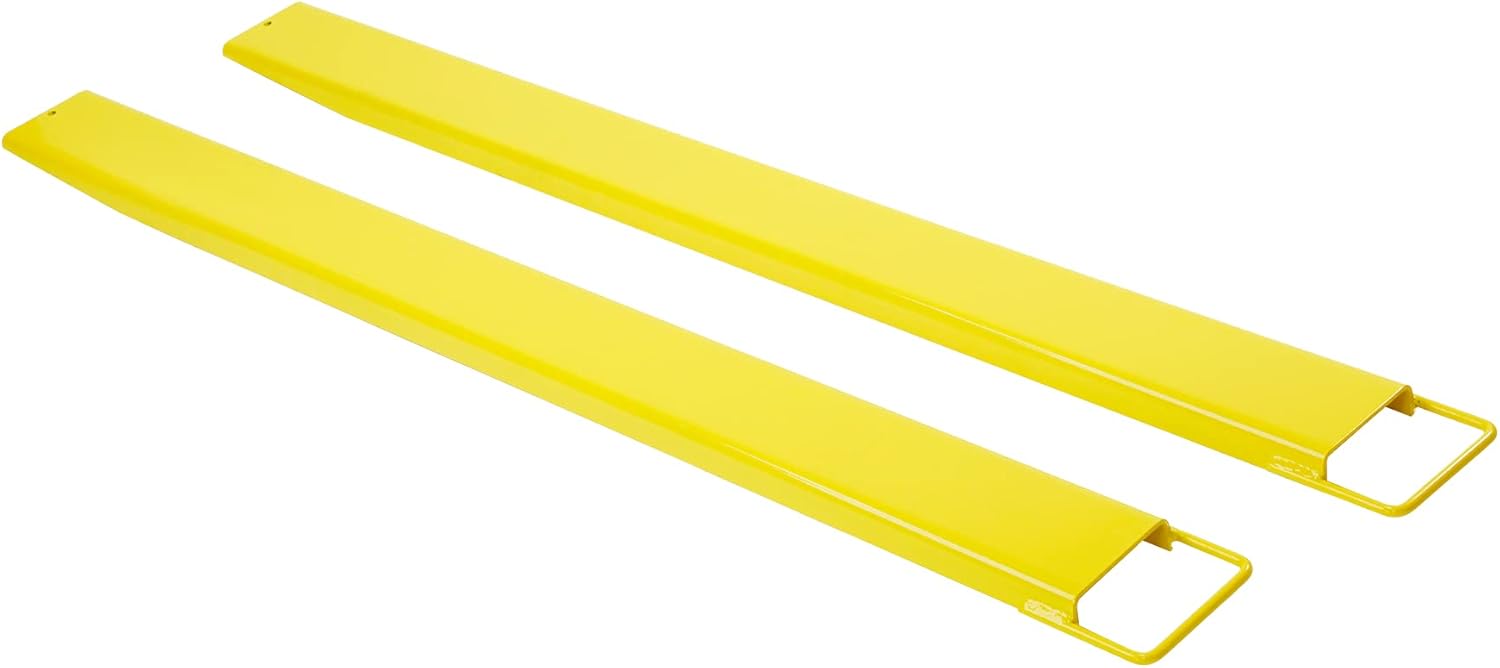 CO-Z Forklift Fork Extensions, 72 Long 5.8 Wide Heavy Duty Pallet Fork Extensions for Forklifts and Loaders, Anti-Skid Slide on Clamp Forklift Extensions