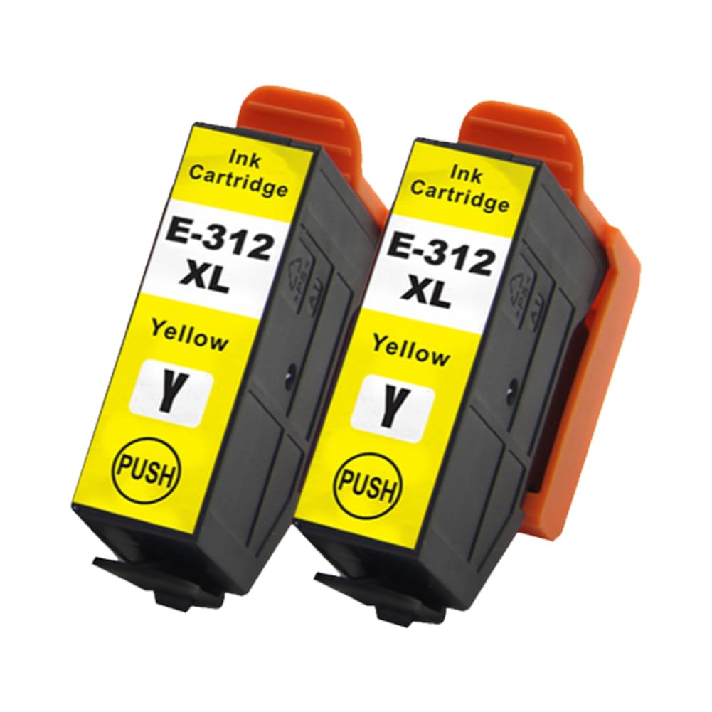 BuyinkRemanufactured Ink Cartridge Replacement for 312 XL 312XL T312 T312XL Use with XP-8500 XP-8500 XP-8600 Printer (2X Yellow)