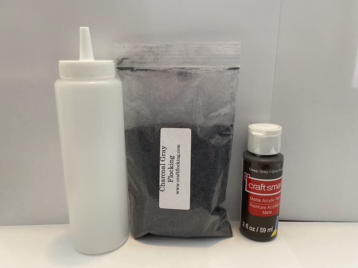Flocking Kit 1oz Charcoal Gray Flock