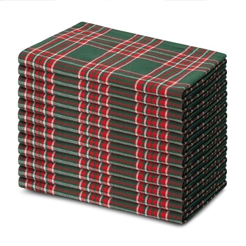 Blue Needles Gingham Buffalo Plaid Cloth Napkins...