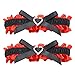 sharprepublic 2pcs Jarretière de Mariée avec Decoration Ceaur et Dentelle Couleur Noir et Rouge 13,98-22,05 Pouces