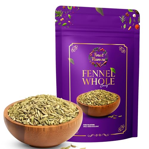 Image of Forest Flavours Fennel Seeds (Saunf) Whole | Premium Organic Saunf with Fresh Aroma & Rich Flavor | Natural Fennel for Cooking, Mukhwas, Tea, Pickles & Digestion (250 g)