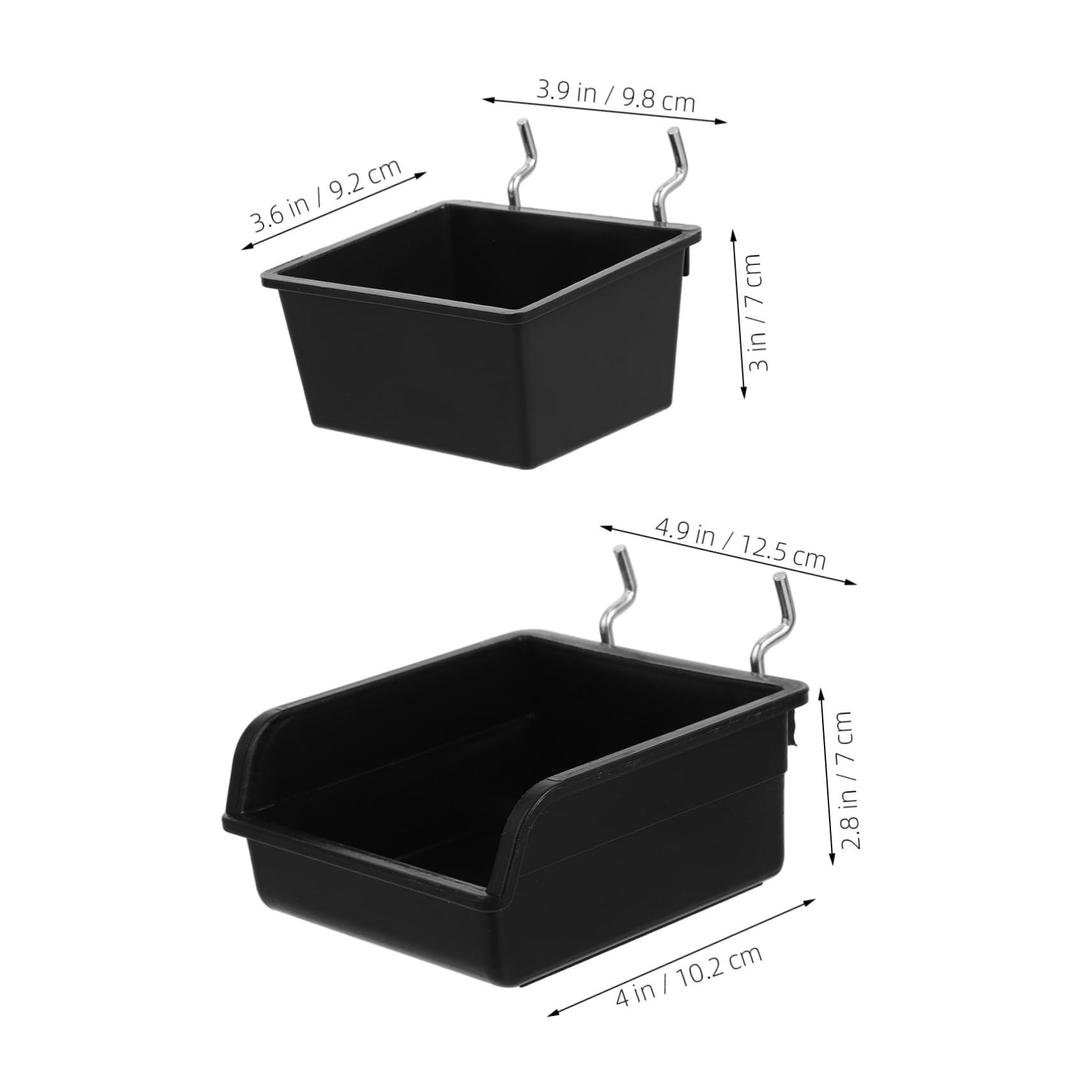 ULTECHNOVO Pegboard Organizer Bins 4pcs Tool Storage Boxes Screw Organizer Wall Mount Wrench Holder Drill Accessory