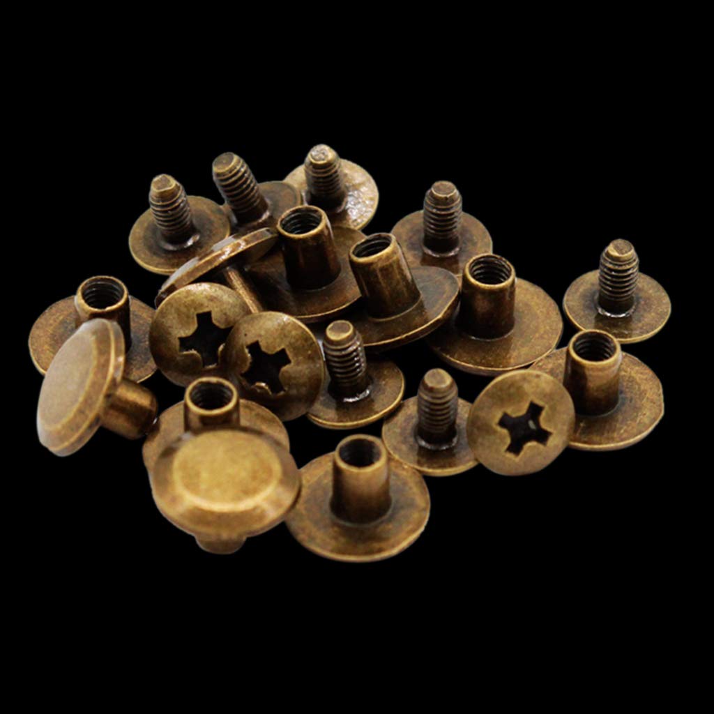 LoveinDIY 10Pcs Binding Screw Nail Rivets Belt Shoes Decorative