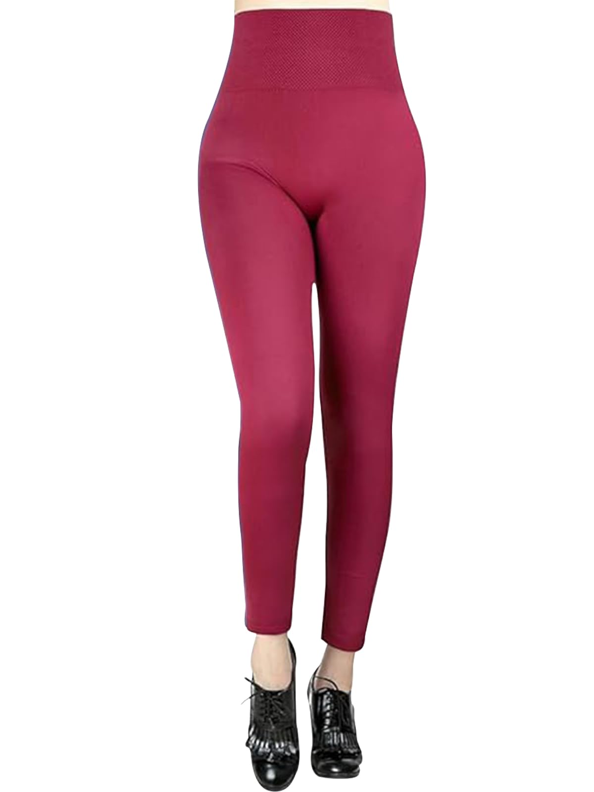 Moon Wood Termiczne legginsy damskie, 7-pak, polarowe, z wysokim stanem, z podszewką do uprawiania sportu i na siłownię