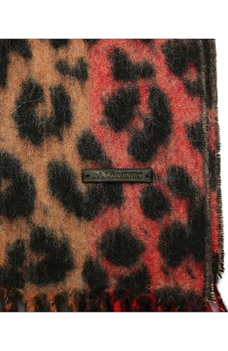 Women's Leopard Stripe Woven Scarf, 100% Wool Accessory, Lightweight Fabric4