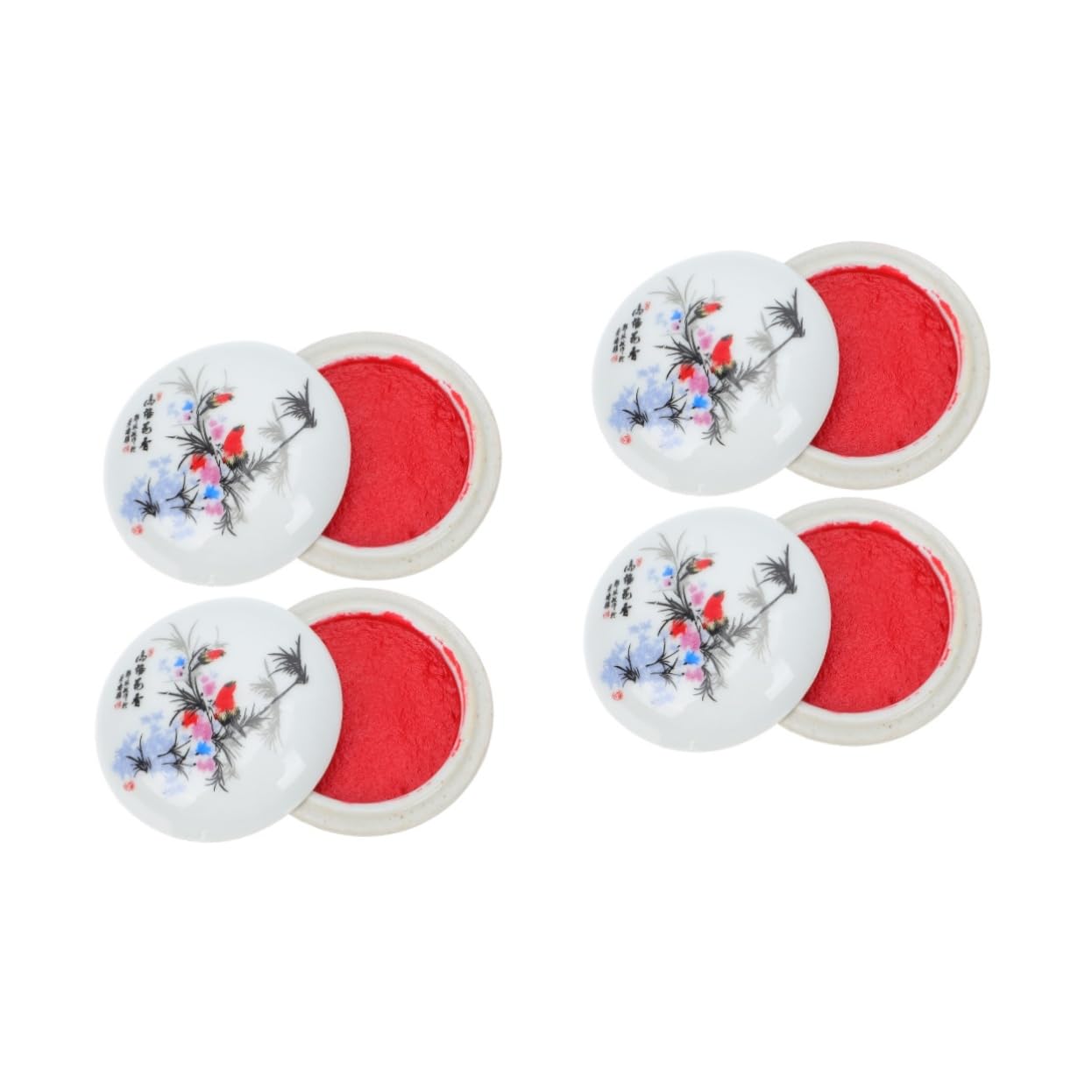 DOITOOL 2 Set Tampone di Inchiostro Rosso Mano Tampone Multiuso Tamponi per Timbri per Tampone per Pittura Tampone di Inchiostro per La Pittura Ceramica 2 Pezzi*2