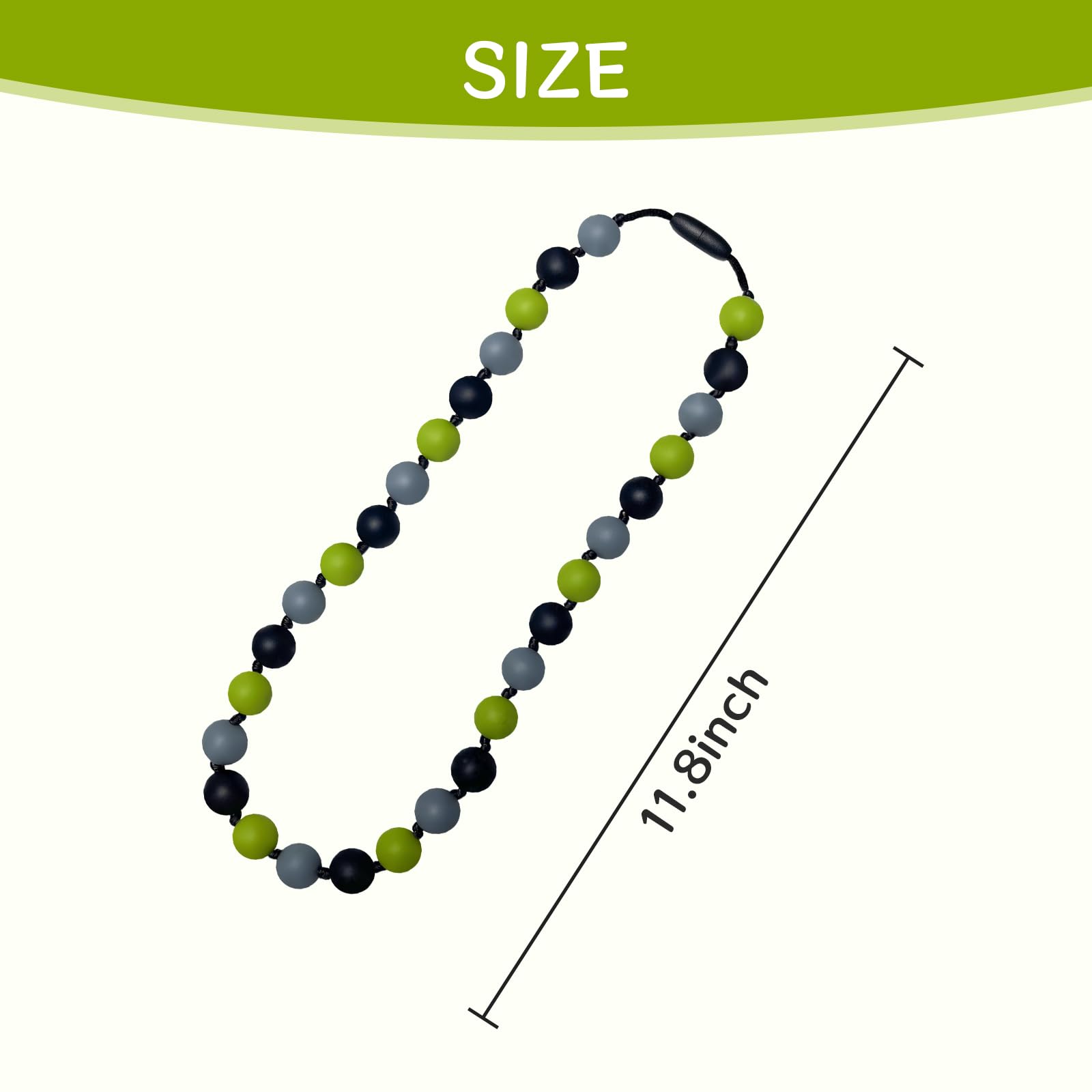 RUIOMII Silicone Sensory Chew Necklace, Chew Necklaces, B - Image 2