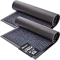 Sierra Concepts Front Door Mat Welcome Floor Mats - Entryway Indoor Outdoor Entrance Doormat, Patio, Porch, Muddy Shoe, Inside Outside Low Profile, 30x17 inches, 2-Pack Gray