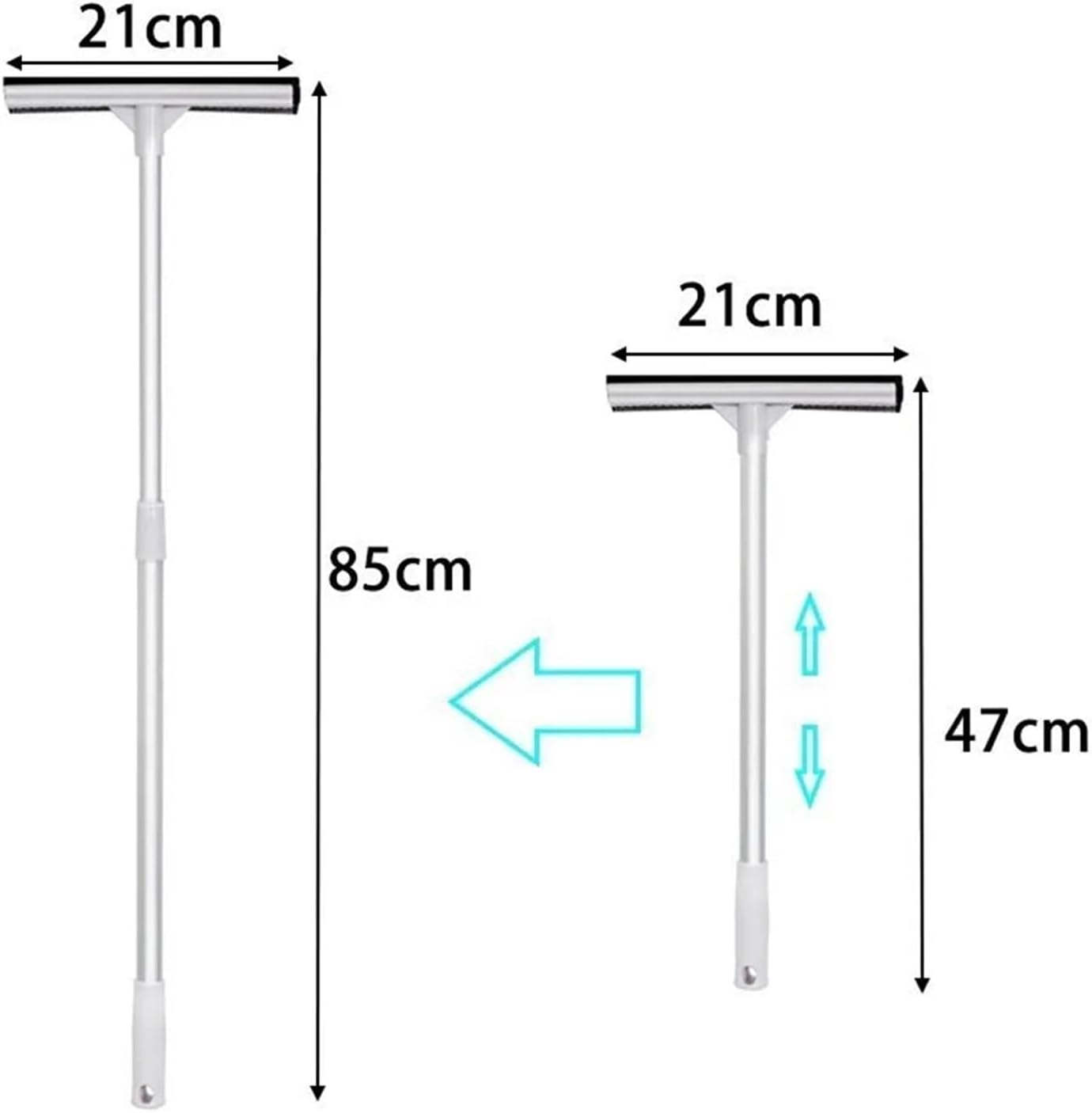 Glass Window Cleaning Tool Double-Sided Window Cleaner Bathroom Clean Scrapers Car Window Washing Brush Cleaner(Black)