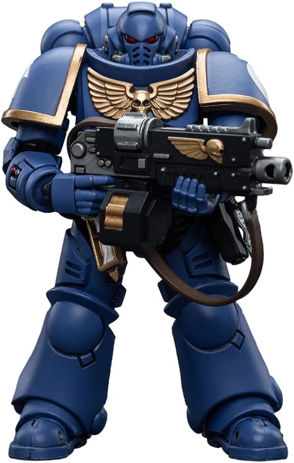 HiPlay JoyToy Warhammer 40K Figura coleccionable: Ultramarines Sternguard veterano con rifle de