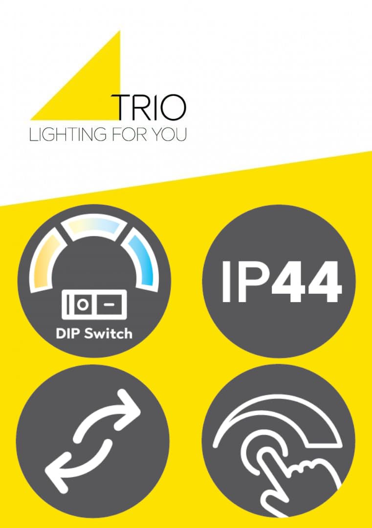 Trio Leuchten LED Badezimmer Wandleuchte Fabrizio 284779132, Aluminium Schwarz matt, 15.5 Watt LED, Lichtfarbe einstellbar, dimmbar