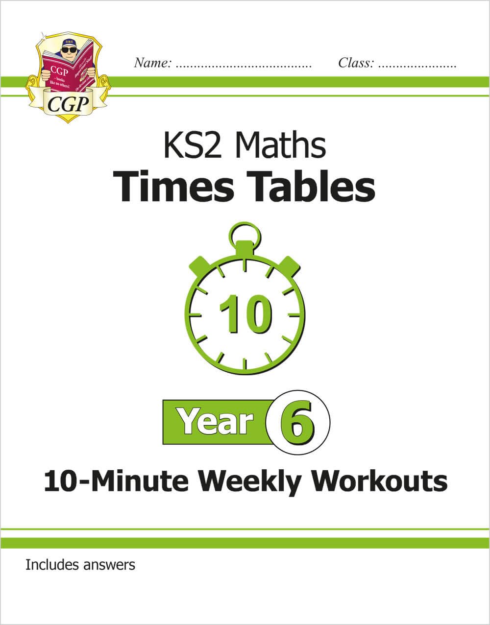 KS2 Year 6 Maths Times Tables 10-Minute Weekly Workouts: great for SATS practice (CGP Year 6 Maths)