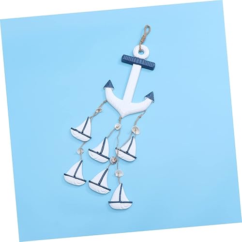 Miniatura 9 de DECHOUS Decoración de pared de barco de madera para playa, ancla velero, decoración del océano marino, decoración del hogar, adorno de pared de