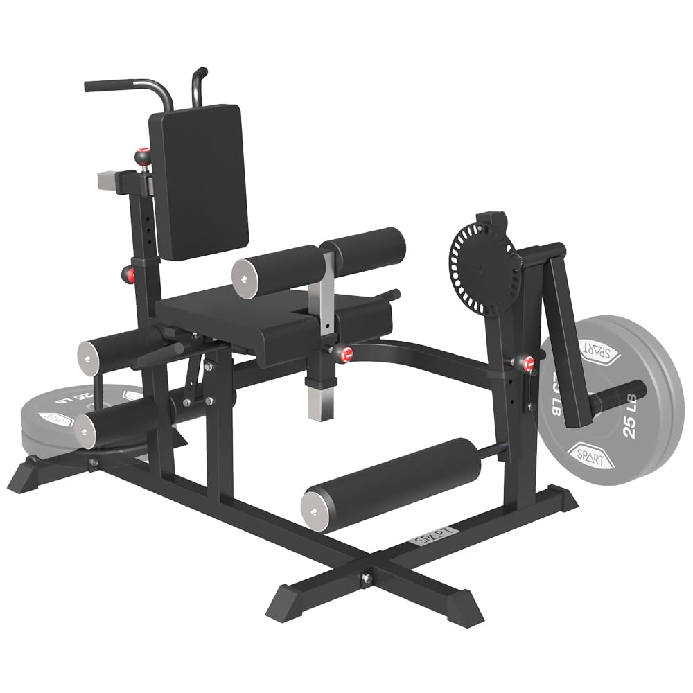 SPART Leg Extension and Leg Curl Machine, Multifunctional Lower Body Special Machine for Sitting/Horizontal/Lying Leg Curl Extension, Waist, Quads, Hamstrings, Ab Core Training, Home Gym Equipment