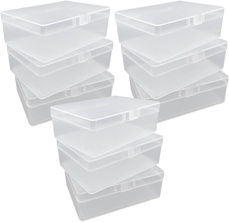 sundis Lot de 16 boîtes de rangement en plastique transparent 10L empilables ave