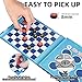 2-in-1 Checkers & Tic-Tac-Toe Board Game | Magnetic Travel Games for Kids 8-12 | Plane Activities for Kids Ages 8-12 | Foldable Magnetic Checkers & Travel Activities (Ages 3-12)​