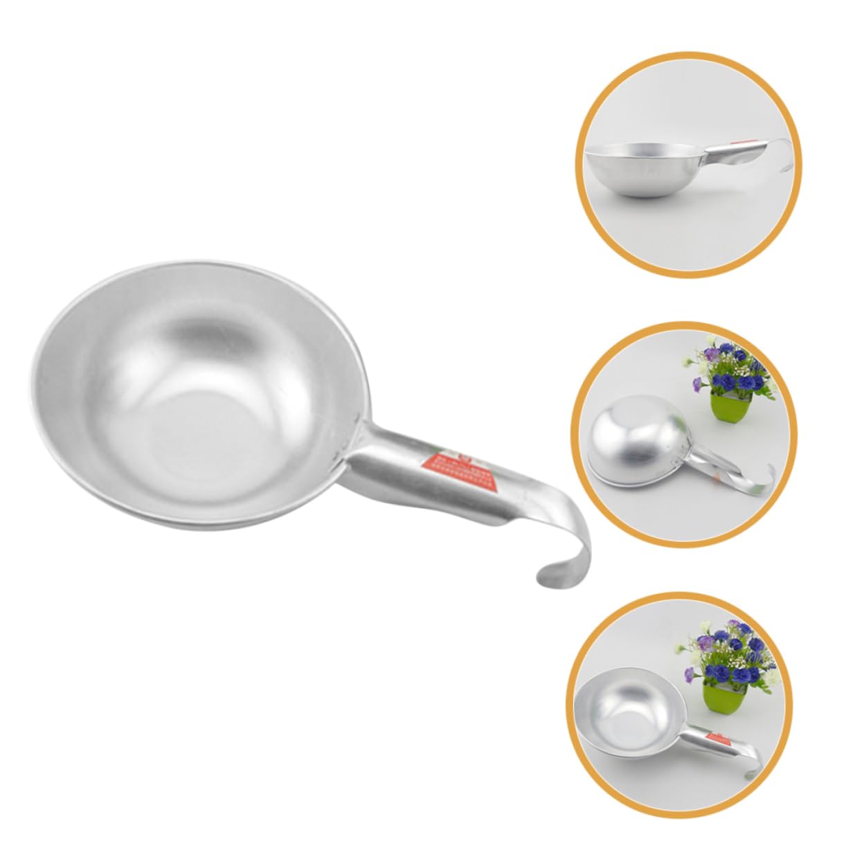ibasenice 2 Piezas Pala de riego cucharón Agua Dispositivos de riego de Plantas regadera riego Puede al Aire Libre Flores de riego de Flores utensilio de jardín Camarilla Aluminio Plata