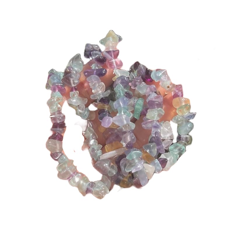 Bracelet en fluorite naturelle à facettes 4-6 mm LKBEADS élastique pour homme et femme