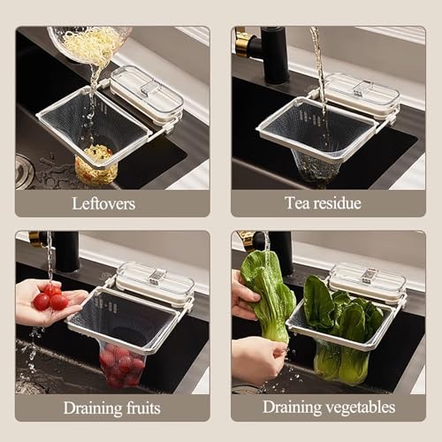 Filtro para fregadero de cocina con 50 bolsas de filtro negro miniatura 2