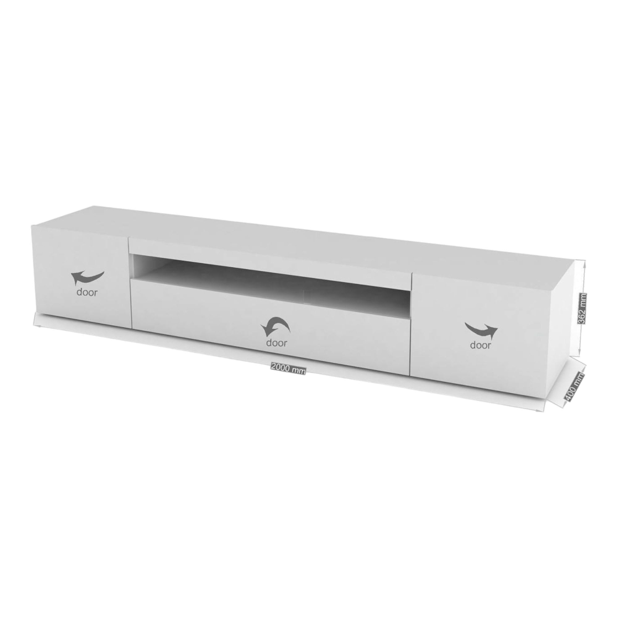 Mobili Italiani - Sideboard Jesse TV 3 Porte White - Dettaglio