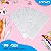 100 PCS 4 x 1 Inch Label Holders Adhesive Label Pockets, Self Adhesive Label Holders Clear Plastic Label Pockets, Clear Shelf Tag Storage Bin Labels for Supermarket Bookshelf, Mailbox, and Business