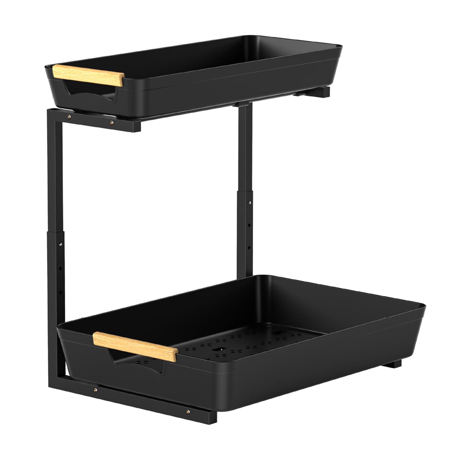 PANGBOER Pull Out Cabinet Shelf with Sturdy Baskets and Home Accessory Holders Kitchen Supplies for Organization Kitchen Storage Rack