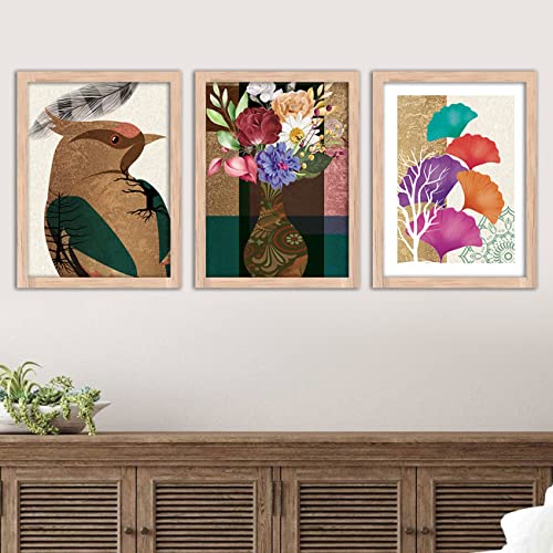 Image of kotart Abstract Paintings - Wall Painting for Living Room Bedroom - Painting for Wall Decoration - Wall Decor /Room Decor - Set of 3 - D (Art 3, 10x13 inch)