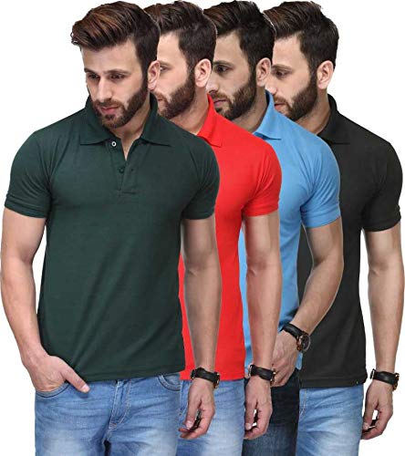 Image of T.N.X Men's Regular Fit Polos (Pack of 4)