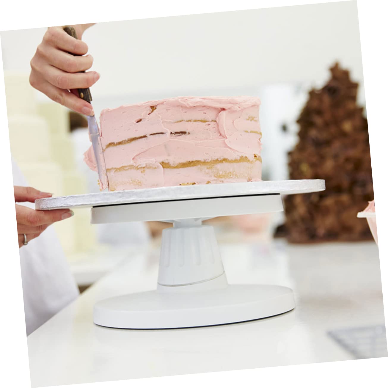 PRETYZOOM 4pcs Cake Mover Convenient Cake Moving Plate Cake Holder Cake Display Base Baking Tool Cake Boards Cake Serving Plate Cake Round Cake Base Silver Aluminum Foil